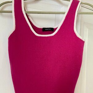 Deep pink sleeveless women's sweater top.  Size Medium